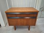 Vintage teakhouten nachtkastje, jaren 60, Ophalen of Verzenden, Gebruikt