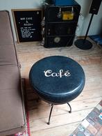 Vintage Café Krukje - Zwart, Huis en Inrichting, Stoelen, Gebruikt, Zwart, Vintage, Ophalen of Verzenden