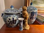 Set van Chinese potten en goud aapje. CHCS, Antiek en Kunst, Verzenden