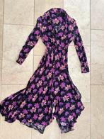 Maje Lange Bloemen Jurk Paars Maat S - 1 - 36, Kleding | Dames, Jurken, Ophalen of Verzenden, Nieuw, Maat 36 (S), Paars