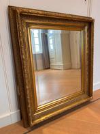 Antieke gouden spiegel met facet geslepen rand, Antiek en Kunst, Antiek | Spiegels, Ophalen of Verzenden, Rechthoekig