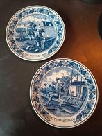 Twee decoratieve borden, Delfts blauw, Ophalen of Verzenden