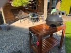 Verrijdbare Kamado-tafel inclusief Kamado, Tuin en Terras, Buitenkeukens, Ophalen, Gebruikt, Houtskool, Grill-Care