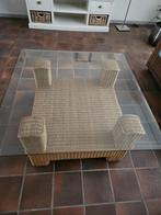 Riettafel, Tuin en Terras, Tuinsets en Loungesets, Ophalen, Zo goed als nieuw, Wicker, 2 zitplaatsen