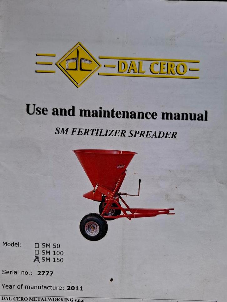 Kunstmeststrooier / Zoutstrooier - Dal Cero SM 150, Tuin en Terras, Hand-tuingereedschap, Ophalen