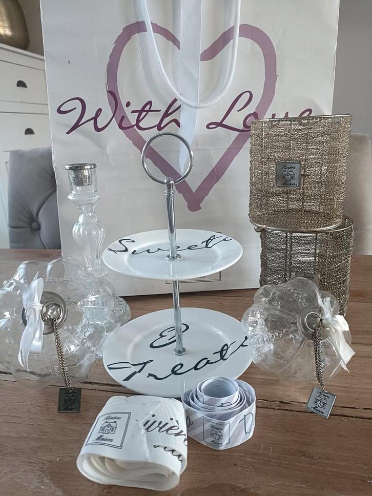 Riviera Maison Set: Kandelaar, Kaarshouders, Ornamenten, Huis en Inrichting, Woonaccessoires | Overige, Ophalen of Verzenden