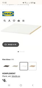 5 x KOMPLEMENT Plank, wit, 50x58 cm, Ophalen of Verzenden, Gebruikt, 50 tot 100 cm, Minder dan 100 cm