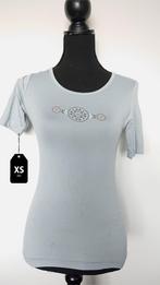 Dames top lycra lichtblauw maat XS, Blauw, Ophalen of Verzenden, Korte mouw, Maat 34 (XS) of kleiner