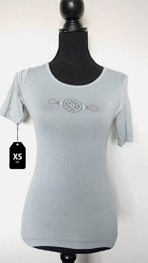 Dames top lycra lichtblauw maat XS, Kleding | Dames, Tops, Gedragen, Maat 34 (XS) of kleiner, Blauw, Korte mouw, Ophalen of Verzenden