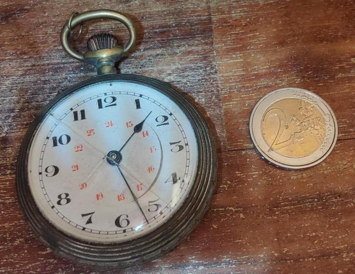 Oud Frans zilveren zakhorloge - Defect, voor Onderdelen, Antiek en Kunst, Antiek | Klokken, Verzenden