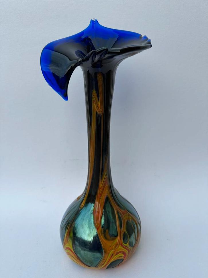 Art Nouveau Jack in the Pulpit Vaas 1900-1910 Novy Bor, Antiek en Kunst, Antiek | Glas en Kristal, Ophalen of Verzenden