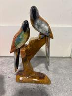 Edelstenen Papegaaien Beeld - 21 cm, Ophalen