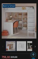 Hoogslaper met groot bureau, hangkast en veel opbergruimte, Ophalen, Eenpersoons, Zo goed als nieuw, 90 cm