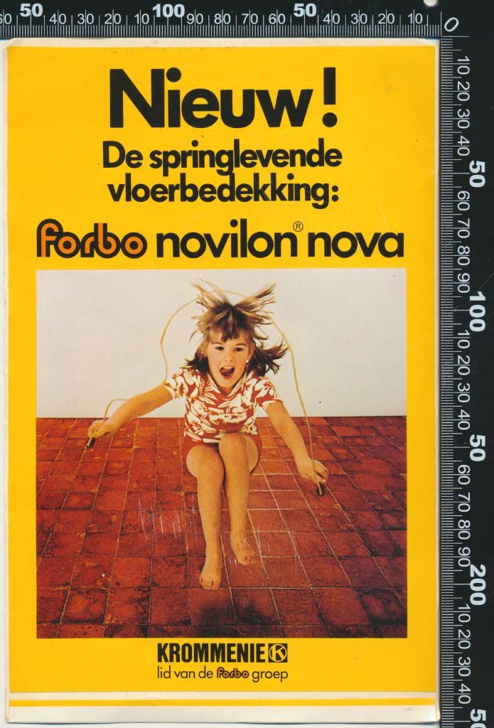 Sticker: Forbo Novilon Nova - Krommenie, Verzamelen, Stickers, Zo goed als nieuw, Bedrijf of Vereniging, Ophalen of Verzenden