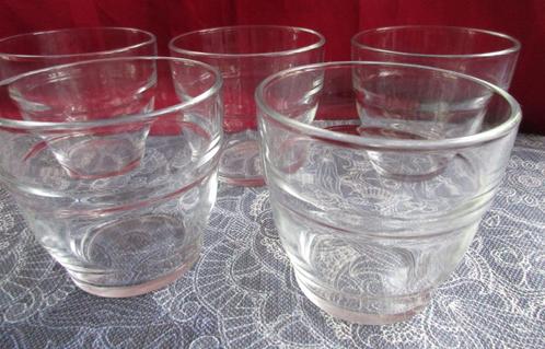 5 stapelbare water of frisdankglazen  glazen Arcoroc, Huis en Inrichting, Keuken | Servies, Glas of Glazen, Overige stijlen, Glas