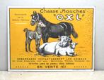 Oud Frans reclamebord “Chasse Mouches Oxi” - ( 40x30,5cm), Antiek en Kunst, Ophalen of Verzenden