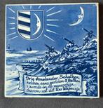 Oud tegeltje Ameland - Het verhaal van de 3 balken, Antiek en Kunst, Antiek | Wandborden en Tegels, Ophalen of Verzenden