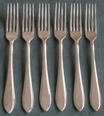 Nr K39A: VIER verzilverde Gero 100 puntfilet dinervorken, Antiek en Kunst, Antiek | Bestek, Ophalen of Verzenden