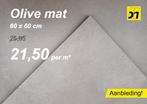 Vloertegel Olive mat 60x60cm aanbieding, Ophalen, 60 cm of meer, Nieuw, 10 m² of meer