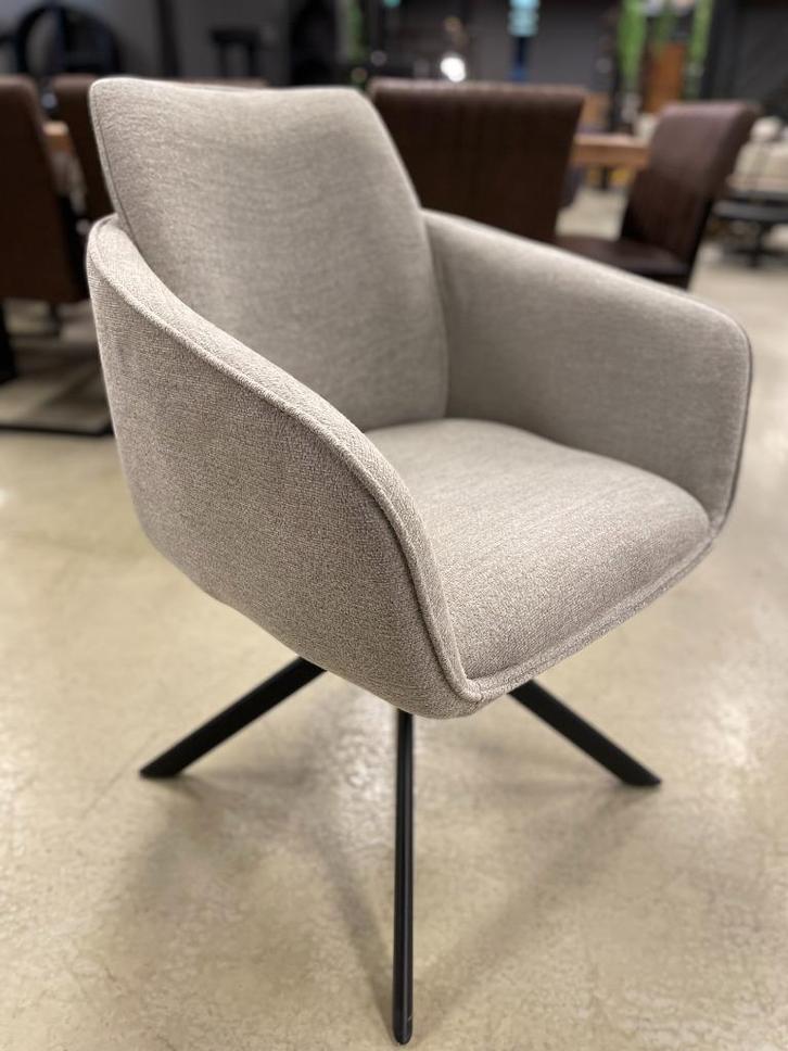 LEEGVERKOOP OP VOORRAAD MADS ARMSTOEL TEDDY BEIGE ! SALE !, Huis en Inrichting, Stoelen, Nieuw, Vijf, Zes of meer stoelen, Hout