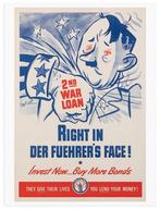 Anti-Nazi Propaganda Hitler WW2 affiche Poster ., Verzenden, Landmacht, Amerika, Foto of Poster