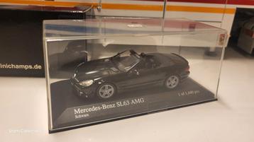 Minichamps Mercedes-Benz R230 SL-Class SL63 AMG Black  beschikbaar voor biedingen