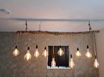 boomstam hanglamp, Huis en Inrichting, Lampen | Hanglampen, Ophalen, Gebruikt, Hout, 75 cm of meer