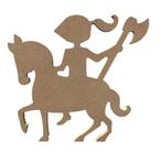 Gomille MDF ridder te paard 17 x 15,6 cm dikte 5 mm, Materiaal, ., Nieuw, Ophalen of Verzenden
