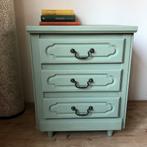 Ladekast / halkast - kaki groen, Huis en Inrichting, Kasten | Ladekasten, Ophalen, Gebruikt, Eikenhout, 50 tot 100 cm