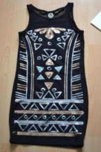 Jurk zwart glitter 146, Kinderen en Baby's, Kinderkleding | Maat 146, Verzenden, Zo goed als nieuw, Meisje, Jurk of Rok