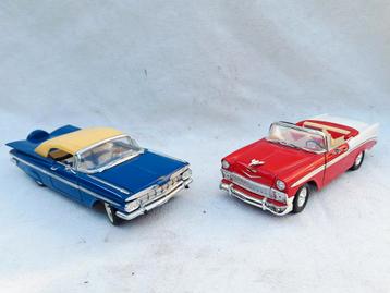 Vintage Modelauto Set - Chevrolet Impala & Bel Air beschikbaar voor biedingen