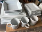 Wit Servies Mix Xenos & Ikea, Huis en Inrichting, Keuken | Servies, Gebruikt, Keramiek, Ophalen of Verzenden, Effen