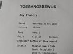 Jay francis cabaret, Tickets en Kaartjes, Theater | Cabaret en Komedie, Mei, Twee personen