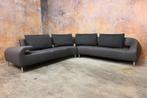 NIEUWbeklede grijze leren Leolux Vol de Reve design hoekbank