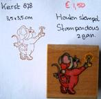Kerst 878 Houten stempel, Hobby en Vrije tijd, Stempelen, Ophalen of Verzenden, Zo goed als nieuw, Houten stempel