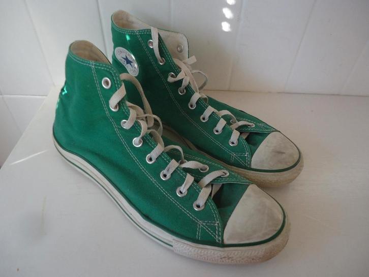 1x paar groene Converse canvas All Stars EU mt. 46.5 - US 12, Kleding | Heren, Schoenen, Gedragen, Sneakers of Gympen, Overige kleuren