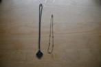 Set van zilverkleurig hangertje en fijn halssnoer, Ophalen of Verzenden, Zo goed als nieuw, Zilver, Overige materialen