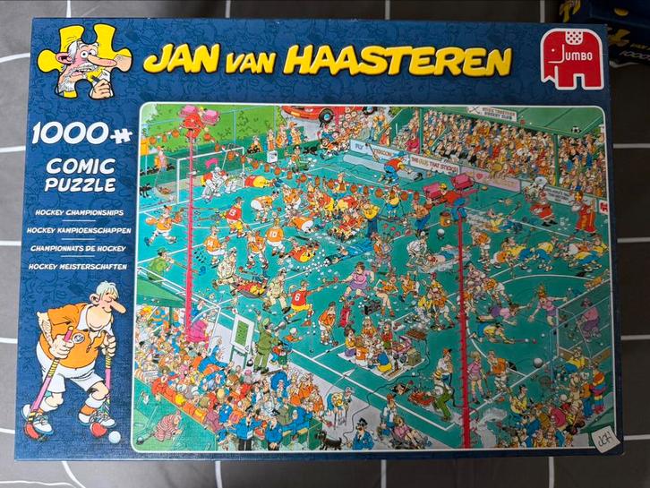 Hockey kampioenschappen - Jan van Haasteren 1000 stukjes, Hobby en Vrije tijd, Denksport en Puzzels, Zo goed als nieuw, 500 t/m 1500 stukjes