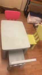 Kinder tafel setje, Tuin en Terras, Picknicktafels, Ophalen of Verzenden, Zo goed als nieuw, Vierkant, Overige materialen