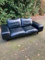 Molinari 2-persoonsbank - Zwart leer - 190cm breed, Ophalen, Gebruikt, 150 tot 200 cm, Tweepersoons