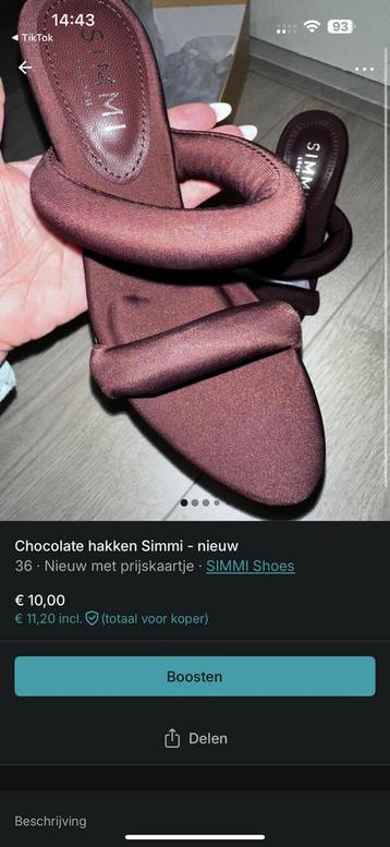 Donkerbruine hakken Simmi shoes - maat 37 beschikbaar voor biedingen