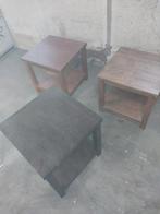 Bijzet tafeltjes massief hout, Huis en Inrichting, Ophalen of Verzenden, Nieuw, Rechthoekig, Minder dan 55 cm