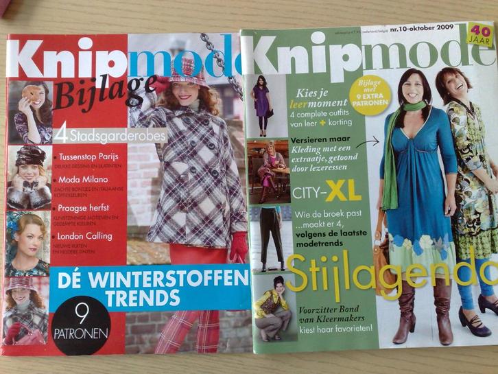 Knipmode oktober 2009 met bijlage patronen voor winter, Hobby en Vrije tijd, Kledingpatronen, Zo goed als nieuw, Vrouw, Knipmode