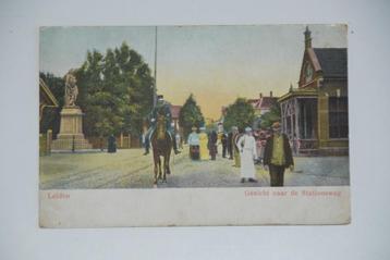Ansichtkaart Gezicht naar Stationsweg Leiden 1910 Schaeffers beschikbaar voor biedingen