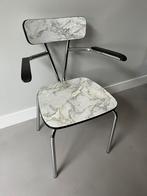 Retro formica stoel gemarmerd met armleuning, Huis en Inrichting, Ophalen, Zo goed als nieuw, Eén