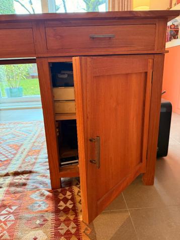 Klassiek teak houten bureau - afbeelding 4