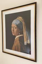 Meisje met de Parel, Vermeer, in zwart/gouden lijst, Antiek en Kunst, Ophalen of Verzenden