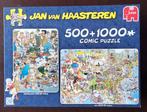 2x Jan van Haasteren - rommelmarkt en USA, Hobby en Vrije tijd, Denksport en Puzzels, Ophalen of Verzenden, 500 t/m 1500 stukjes