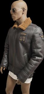 PME Legend lammy sheepskin jacket leren jas (XL) nieuwstaat