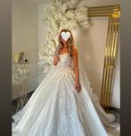 Prachtige couture bruidsjurk, Kleding | Dames, Ophalen of Verzenden, Zo goed als nieuw, Wit, Trouwjurk